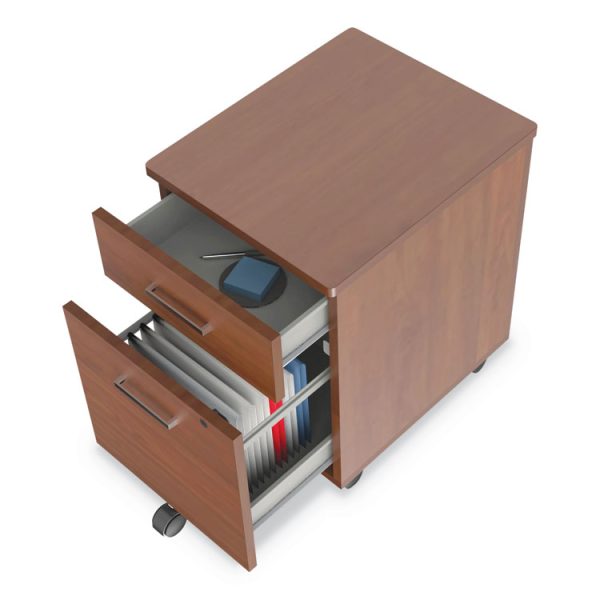 Trento Line Mobile Pedestal File, Left Or Right, 2-Drawers: Box/file, Legal/letter, Cherry, 16.5" X 19.75" X 23.63" - Image 4