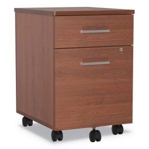 Trento Line Mobile Pedestal File, Left Or Right, 2-Drawers: Box/file, Legal/letter, Cherry, 16.5" X 19.75" X 23.63"