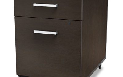 Trento Line Mobile Pedestal File, Left Or Right, 2-Drawers: Box/file, Legal/letter, Mocha, 16.5″ X 19.75″ X 23.63″
