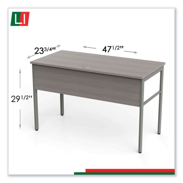 Urban Series Desk Workstation, 47.25" X 23.75" X 29.5", Ash - Image 9