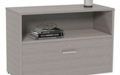 Urban 36″ Credenza, Bottom Pedestal, 35.25w X 15.25d X 23.75h, Ash