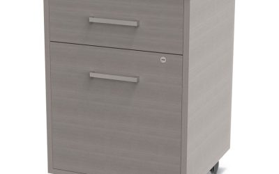 Urban Mobile File Pedestal, Left Or Right, 2-Drawers: Box/file, Legal/a4, Ash, 16″ X 15.25″ X 23.75″