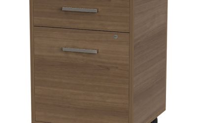 Urban Mobile File Pedestal, Left Or Right, 2-Drawers: Box/file, Legal/a4, Natural Walnut, 16″ X 15.25″ X 23.75″