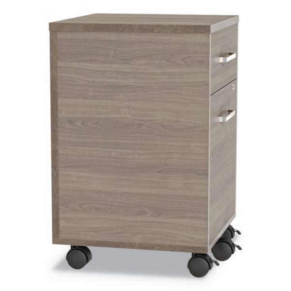 Urban Mobile File Pedestal, Left Or Right, 2-Drawers: Box/file, Legal/a4, Natural Walnut, 16" X 15.25" X 23.75" - Image 3