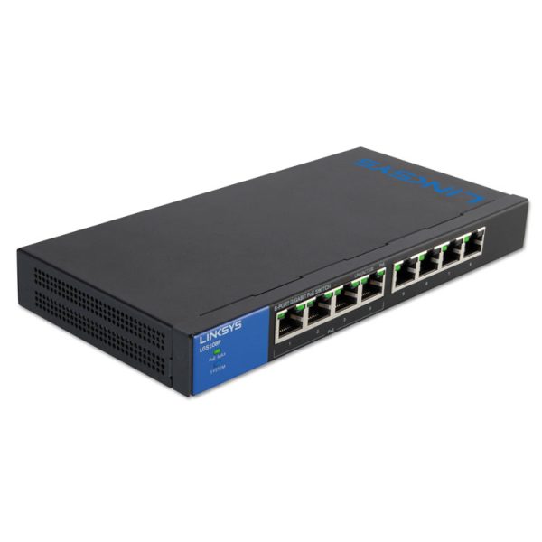 Business Desktop Gigabit Poe+ Switch, 8 Ports - Image 2