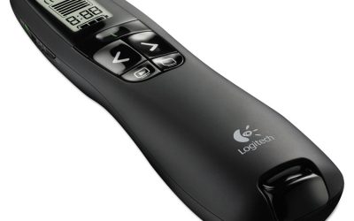 R800 Wireless Laser Presentation Remote W/lcd Display, Class 2, 100 Ft Range, Matte Black