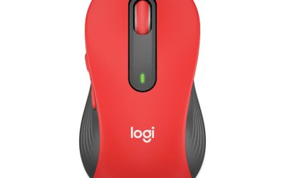Signature M650 Wireless Mouse, Large, 2.4 GHz Frequency, 33 ft Wireless Range, Right Hand Use, Red