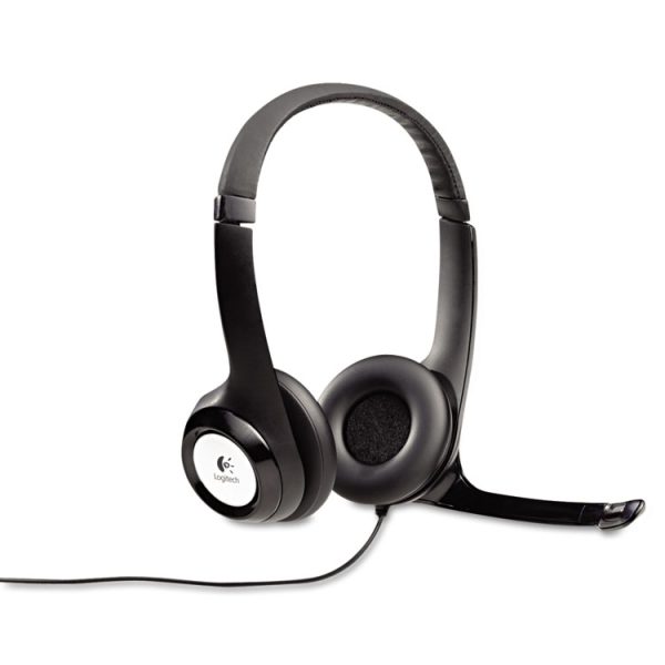 H390 Binaural Over The Head USB Headset with Noise-Canceling Microphone, Black - Image 2