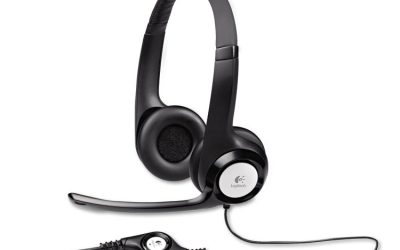 H390 Binaural Over The Head USB Headset with Noise-Canceling Microphone, Black