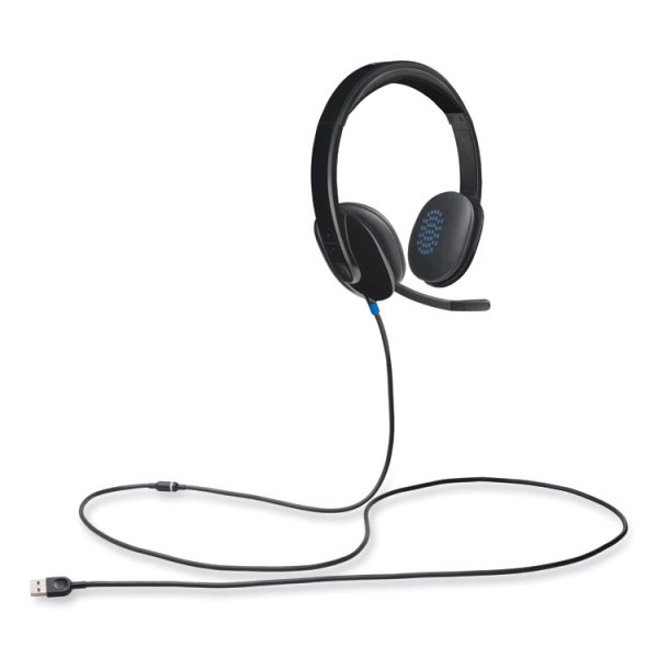 H540 Binaural Over The Head Corded Headset, Black - Image 4