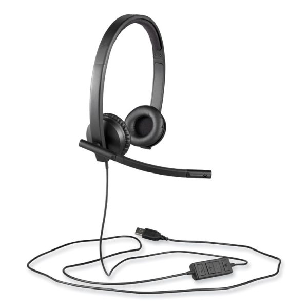 H570e Binaural Over The Head Wired Headset, Black - Image 4