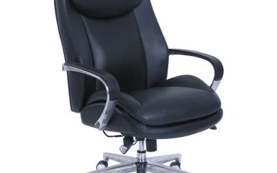 Commercial 2000 Big/tall Executive Chair, Lumbar, Supports 400 Lb, 20.25″ To 23.25″ Seat Height, Black Seat/back, Silver Base
