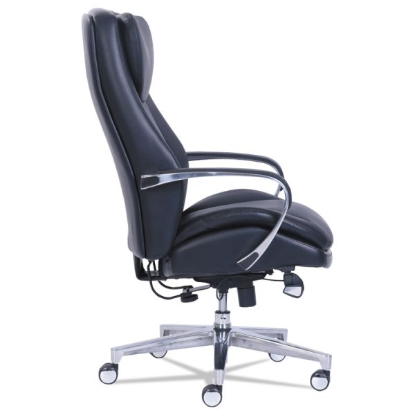 Commercial 2000 High-Back Executive Chair, Dynamic Lumbar Support, Supports 300lb, 20" To 23" Seat Height, Black, Silver Base - Image 4