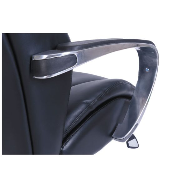 Commercial 2000 High-Back Executive Chair, Dynamic Lumbar Support, Supports 300lb, 20" To 23" Seat Height, Black, Silver Base - Image 6