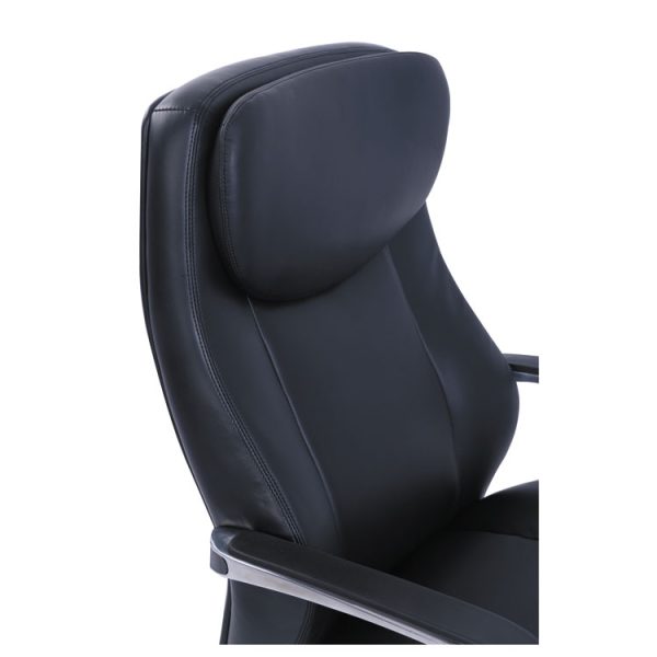 Commercial 2000 High-Back Executive Chair, Supports Up To 300 Lb, 20.25" To 23.25" Seat Height, Black Seat/back, Silver Base - Image 5