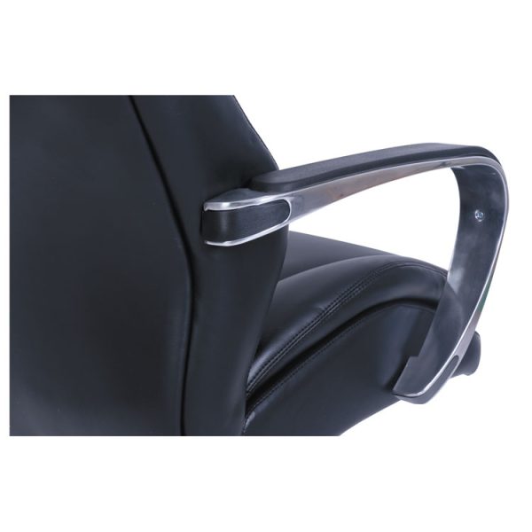 Commercial 2000 High-Back Executive Chair, Supports Up To 300 Lb, 20.25" To 23.25" Seat Height, Black Seat/back, Silver Base - Image 6