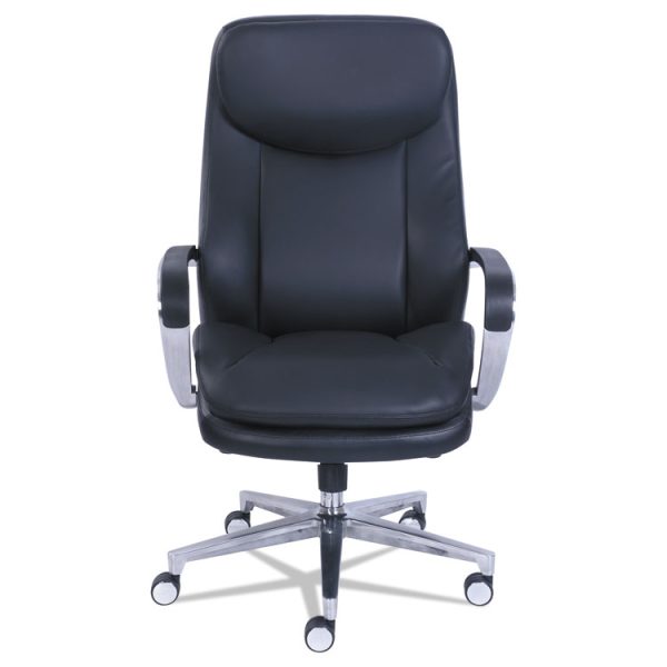 Commercial 2000 High-Back Executive Chair, Supports Up To 300 Lb, 20.25" To 23.25" Seat Height, Black Seat/back, Silver Base - Image 2