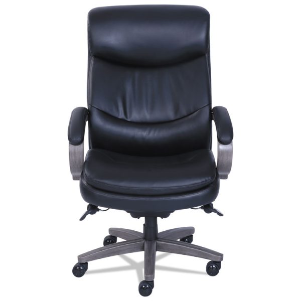 Woodbury Big/tall Executive Chair, Supports Up To 400 Lb, 20.25" To 23.25" Seat Height, Black Seat/back, Weathered Gray Base - Image 2