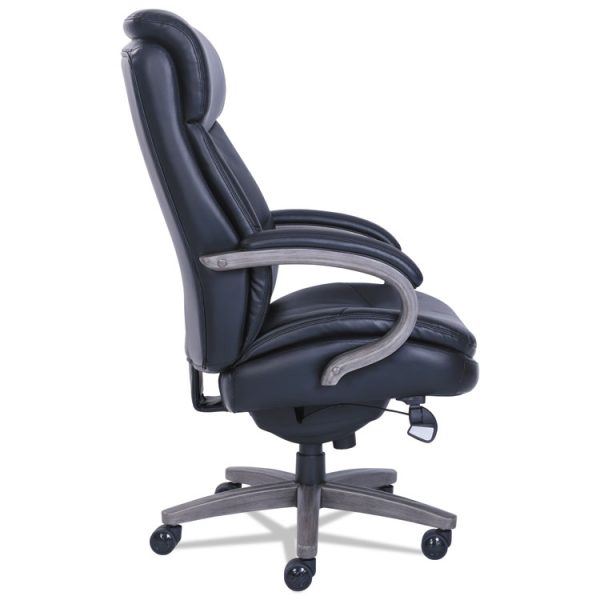 Woodbury Big/tall Executive Chair, Supports Up To 400 Lb, 20.25" To 23.25" Seat Height, Black Seat/back, Weathered Gray Base - Image 3
