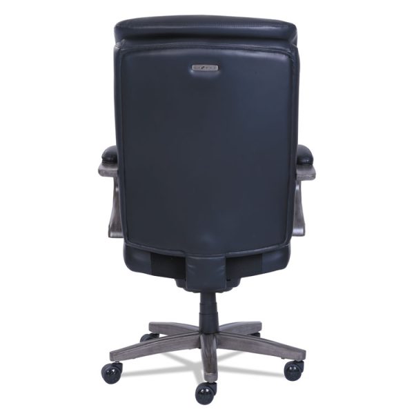 Woodbury High-Back Executive Chair, Supports Up To 300 Lb, 20.25" To 23.25" Seat Height, Black Seat/back, Weathered Gray Base - Image 4