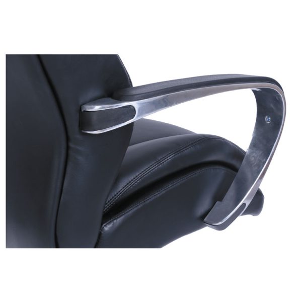 Commercial 2000 Big/tall Executive Chair, Supports Up To 400 Lb, 20.5" To 23.5" Seat Height, Black Seat/back, Silver Base - Image 5