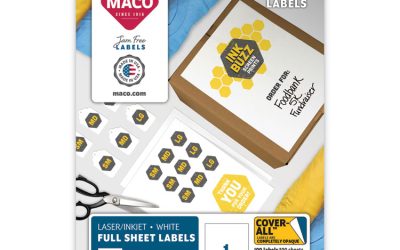 Cover-All Opaque Laser/inkjet Shipping Labels, Full-Sheet Format, Inkjet/laser Printers, 8.5 X 11, White, 100/box