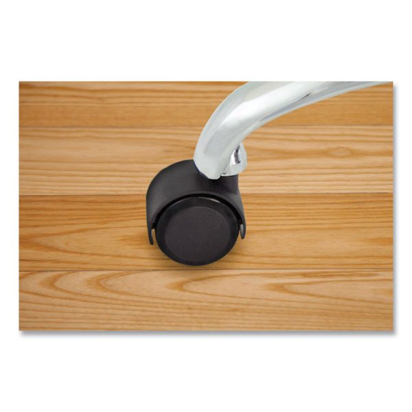 Deluxe Duet Casters, Grip Ring Type B and Type K Stems, 2" Soft Polyurethane Wheel, Matte Black, 5/Set - Image 4