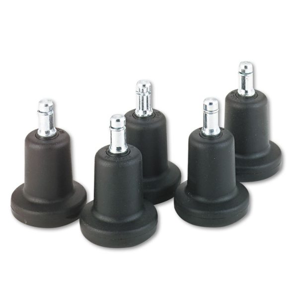 High Profile Bell Glides, Grip Ring Type B Stem, 2.19" x 2.31" Glide, Matte Black, 5/Set - Image 3