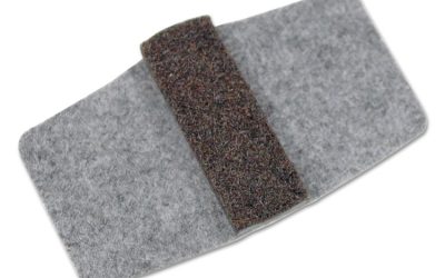 Wrap Around Felt Floor Savers, Rectangular, 7.25 x 1 x 8, Gray/Black, 16/Pack