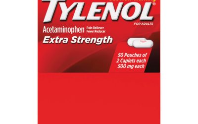 Extra Strength Caplets, Two-Pack, 50 Packs/box