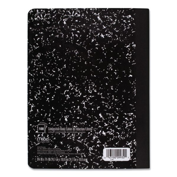 Square Deal Composition Book, 3-Subject, Wide/Legal Rule, Black Cover, (100) 9.75 x 7.5 Sheets, 12/Pack - Image 6