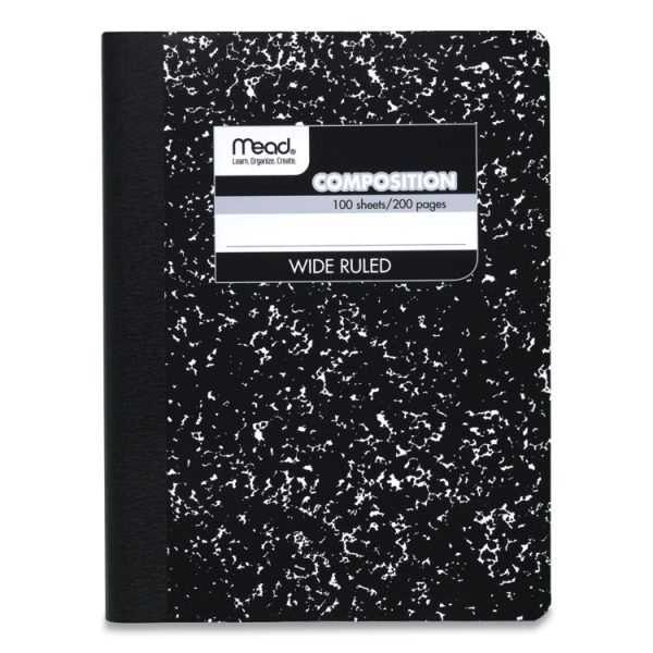 Square Deal Composition Book, 3-Subject, Wide/Legal Rule, Black Cover, (100) 9.75 x 7.5 Sheets, 12/Pack - Image 2