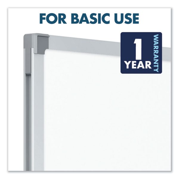 Dry Erase Board with Aluminum Frame, 36 x 24, Melamine White Surface, Silver Aluminum Frame - Image 7