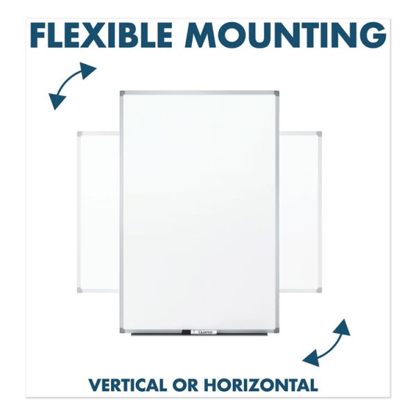 Dry Erase Board with Aluminum Frame, 72 x 48, Melamine White Surface, Silver Aluminum Frame - Image 6