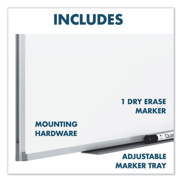 Dry Erase Board with Aluminum Frame, 72 x 48, Melamine White Surface, Silver Aluminum Frame - Image 9
