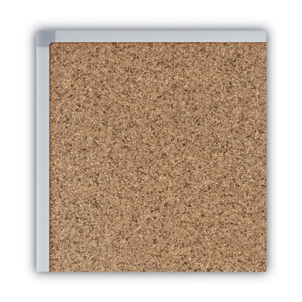 Economy Cork Board with Aluminum Frame, 24 x 18, Tan Surface, Silver Aluminum Frame - Image 3