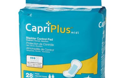 Capri Plus Bladder Control Pads, Extra Plus, 6.5″ X 13.5″, 28/pack, 6/carton