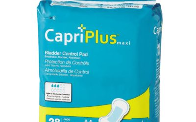 Capri Plus Bladder Control Pads, Ultra Plus, 8″ X 17″, 28/pack, 6/carton