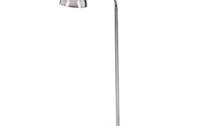 Classic Incandescent Exam Lamp, Three Prong, 10w x 10d x 74h, Stainless Steel