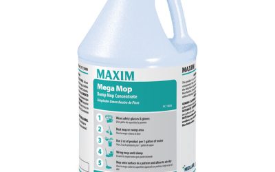 Mega Mop Damp Mop Concentrate, Lemon Scent, 1 Gal Bottle, 4/carton