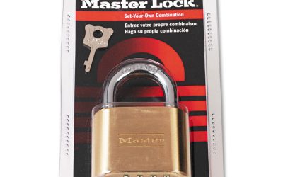 Resettable Combination Padlock, 2″ Wide, Brass