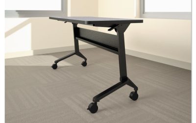Flip-N-Go Table Base, 46.88w X 21.25d X 27.88h, Black