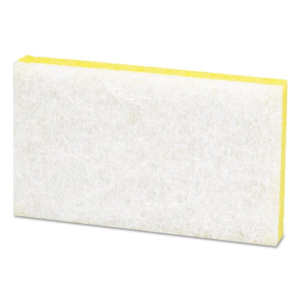 Light-Duty Scrubbing Sponge, #63, 3.6 X 6.1, 0.7" Thick, Yellow/white, 20/carton - Image 3