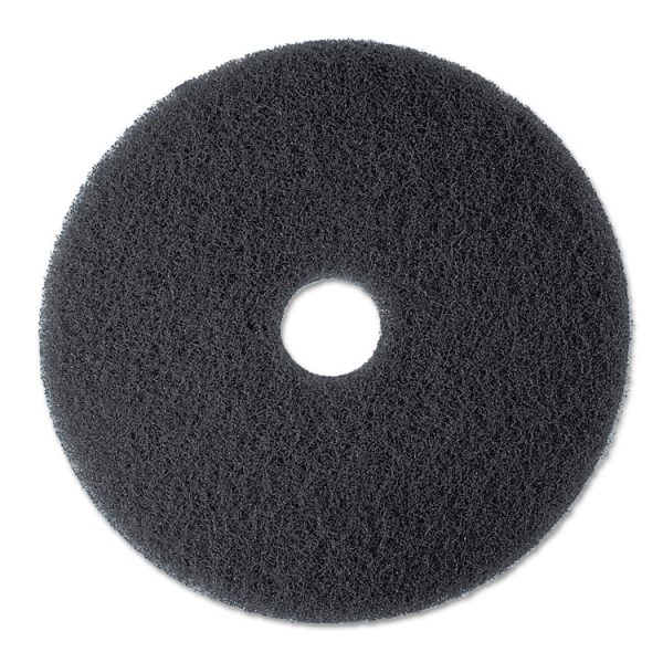 Low-Speed High Productivity Floor Pads 7300, 17" Diameter, Black, 5/carton