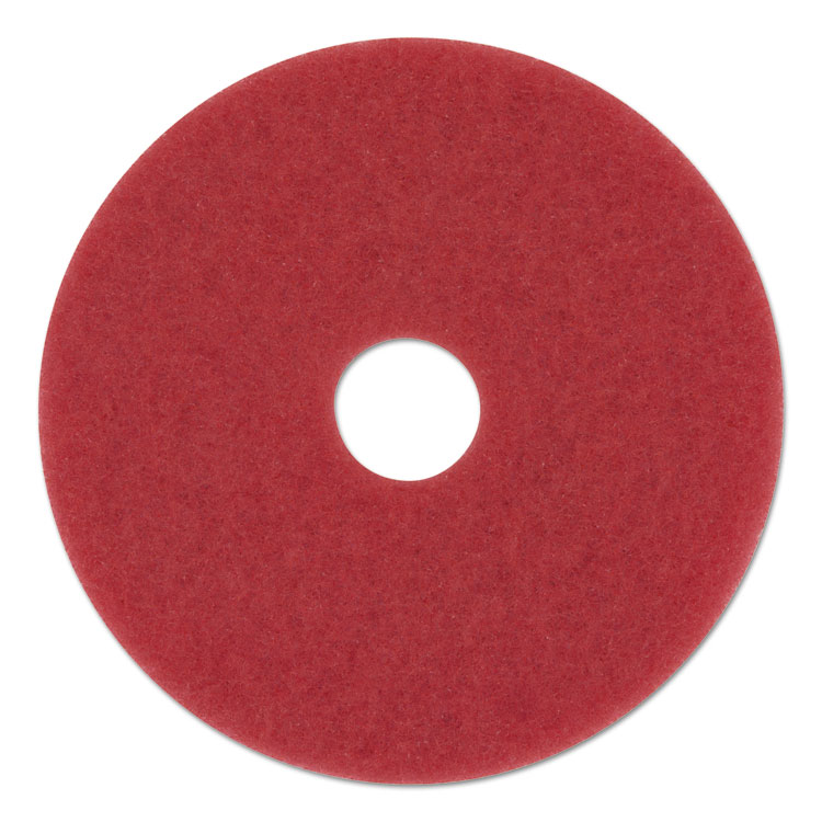 Low-Speed Buffer Floor Pads 5100, 20" Diameter, Red, 5/carton - Image 2