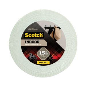 Permanent High-Density Foam Mounting Tape, Holds Up To 2 Lbs, 0.75" X 38 Yds, White