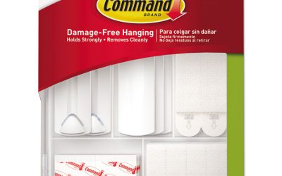 Picture Hanging Kit, Assorted Sizes, Plastic, White/Clear, 1 lb; 4 lb; 5 lb Capacities 38 Pieces/Pack