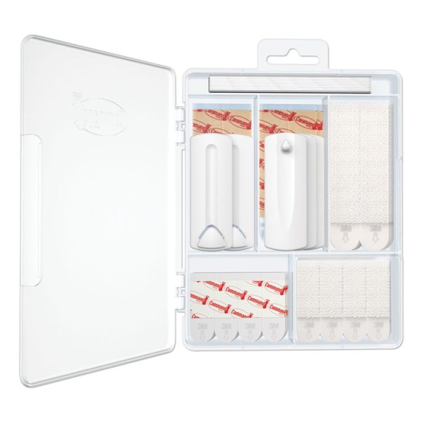 Picture Hanging Kit, Assorted Sizes, Plastic, White/Clear, 1 lb; 4 lb; 5 lb Capacities 38 Pieces/Pack - Image 2