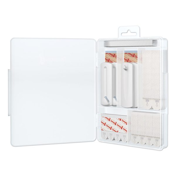 Picture Hanging Kit, Assorted Sizes, Plastic, White/Clear, 1 lb; 4 lb; 5 lb Capacities 38 Pieces/Pack - Image 3