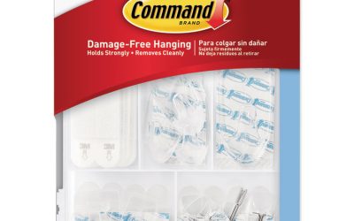 Clear Hooks and Strips, Assorted Sizes, Plastic, 0.05 lb; 2 lb; 4-16 lb Capacities, 16 Picture Strips/15 Hooks/22 Strips/Pack